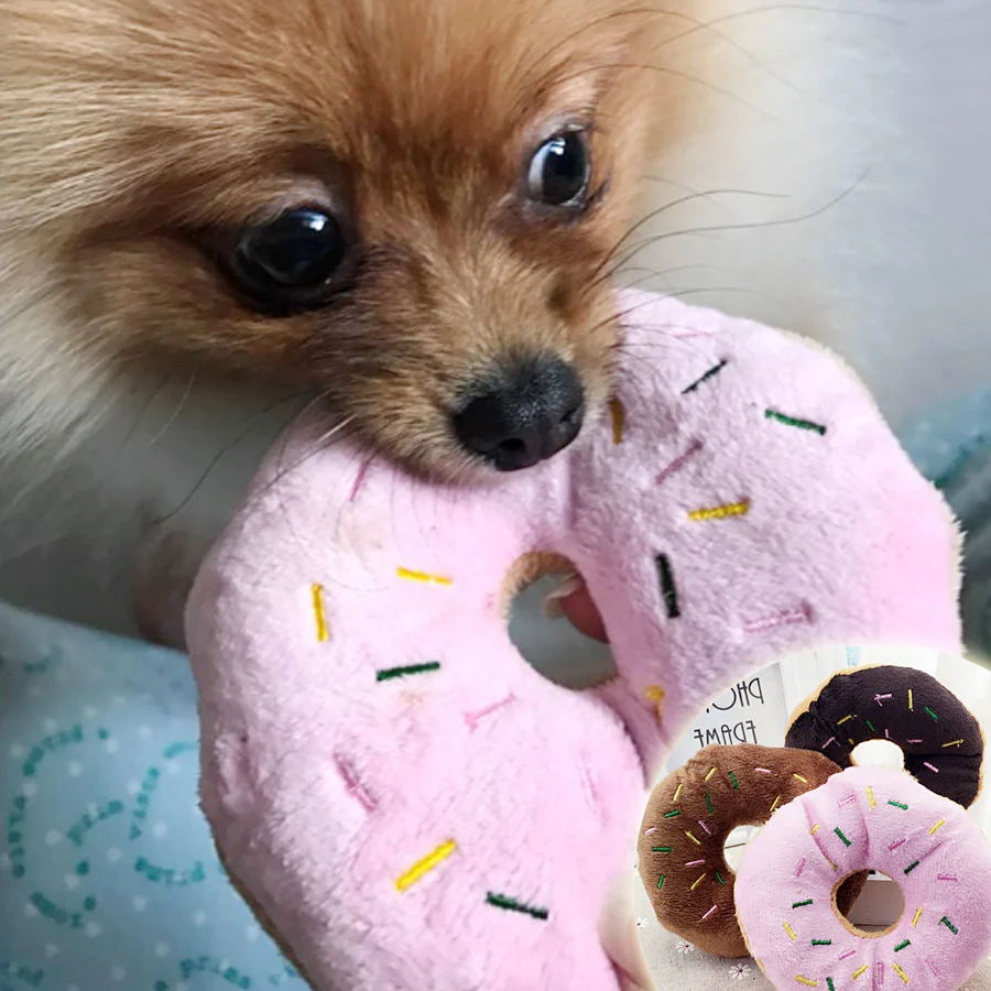 Donut plush vocal pet toy