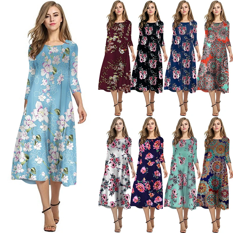 Temperament Elegant Print Dress