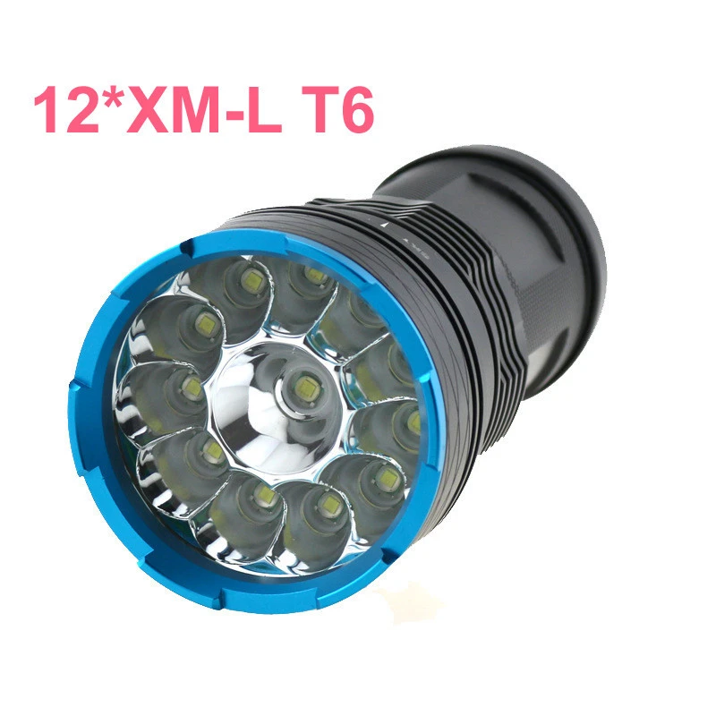 Aluminum alloy 12 lights T6 flashlight