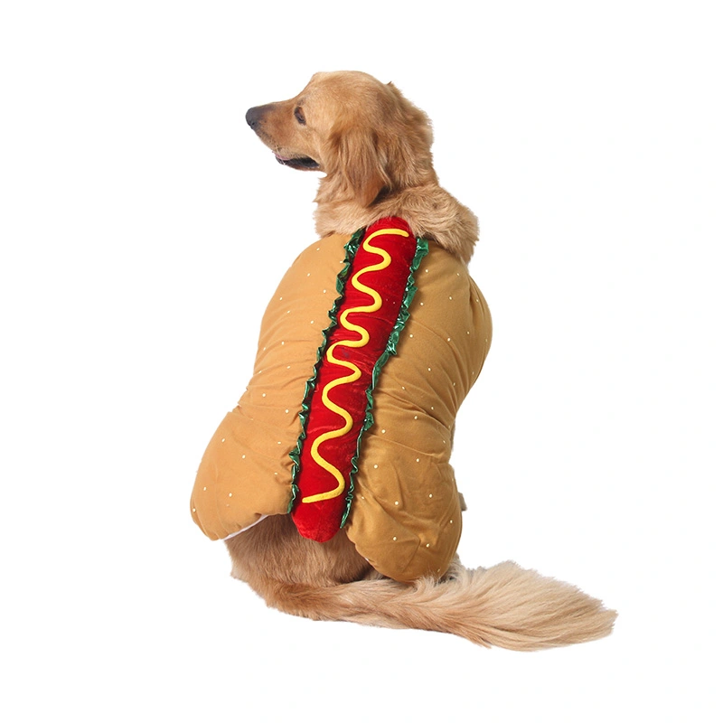 Pet Dog and Cat Costume, Cute Hot Dog Sandwich Costume, Funny Hot Dog Clothes, Cat Costume