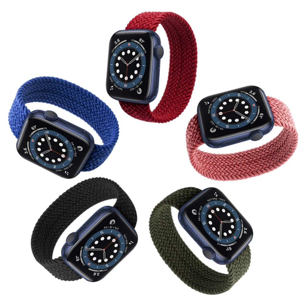 Compatible with Apple , Nylon One-Piece Watch Strap Woven With Plastic Head