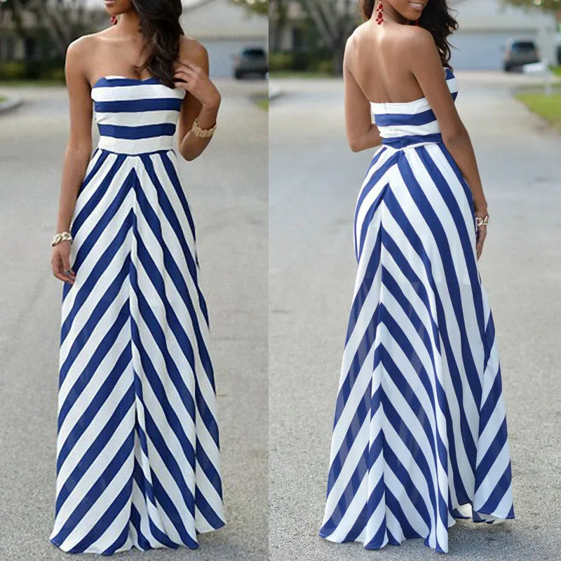Striped Long Dress