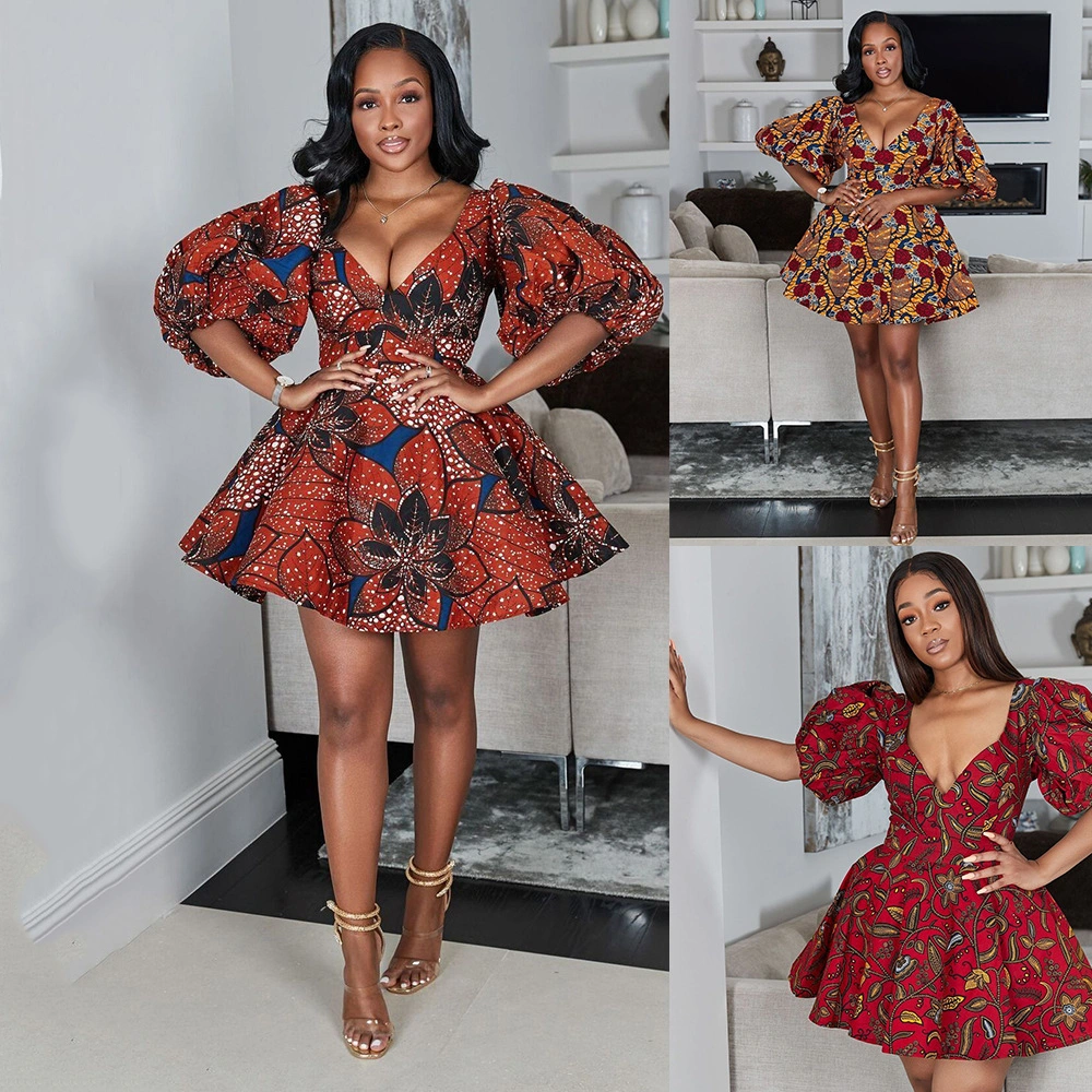 Lantern sleeve dress