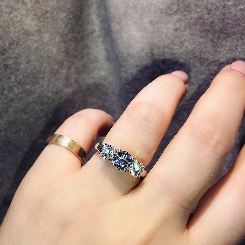 Mossang Diamond Three-in-One  Ring Plating pt950