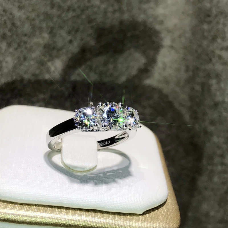 Mossang Diamond Three-in-One  Ring Plating pt950