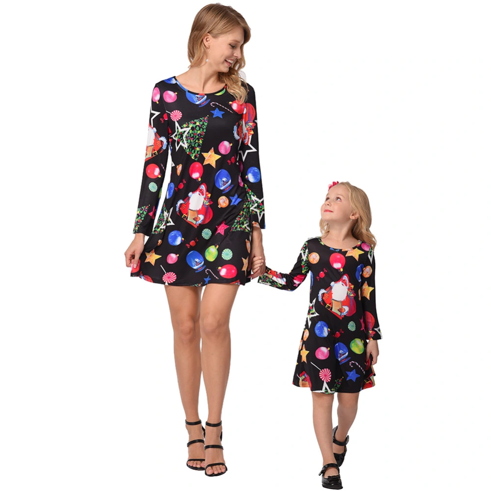 Printed long sleeve dress