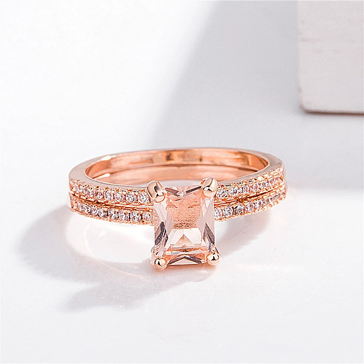 18K Rose Gold Morganite Engagement Ring