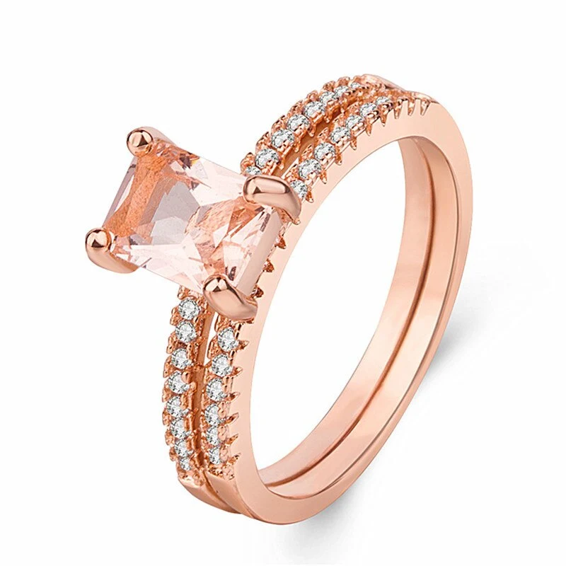 18K Rose Gold Morganite Engagement Ring