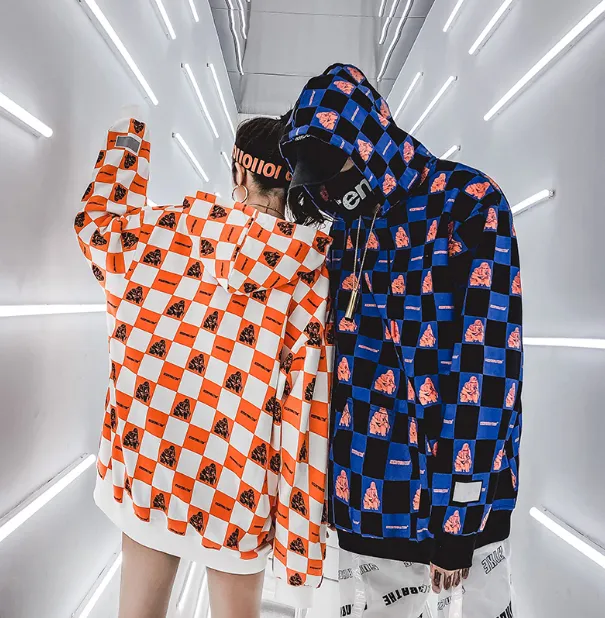 Ins super fire lovers hooded sweater autumn and winter national tide hiphop hip hop hoodie jacket tide brand shirt