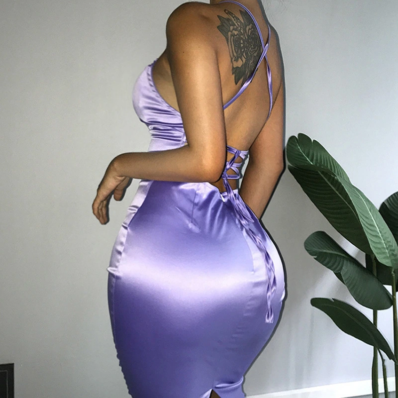 Sexy Halter Sling Bag Hip Dress