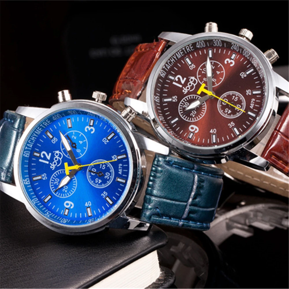 Three-eye casual male and female students quartz watch