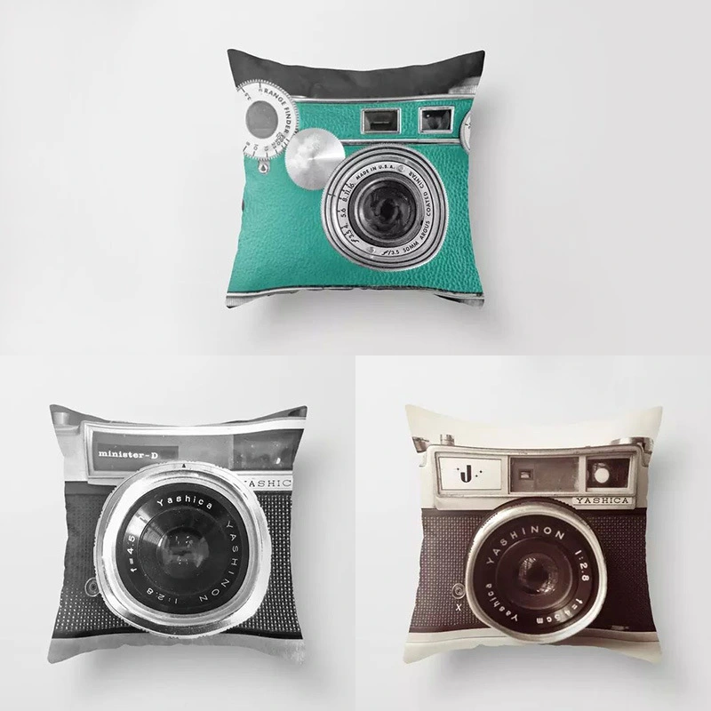 MUXUAN EBay Zinc Muxuan Aliexpress Explosion 3D Printing Camera Pillow Covers Super Soft Cushion Cover