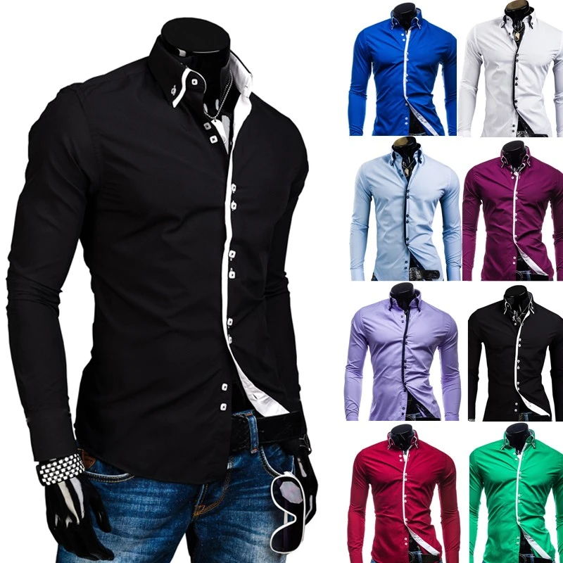 Double Collar Stylish Dress Shirts
