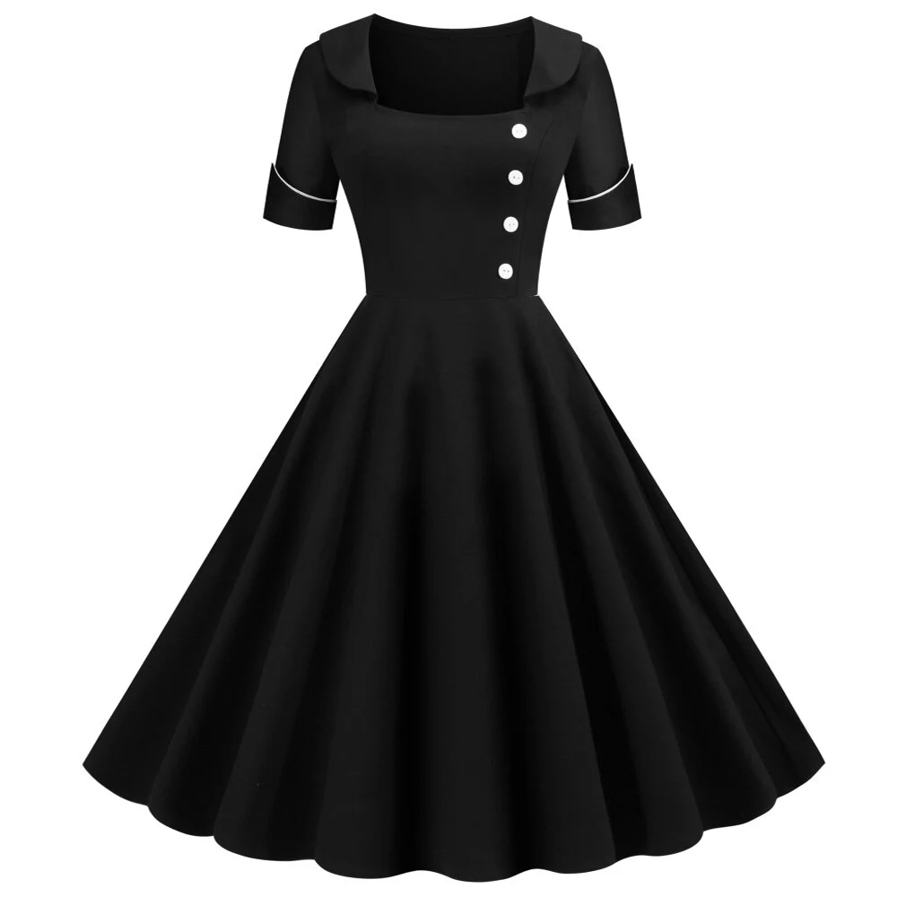 Ladies retro button dress