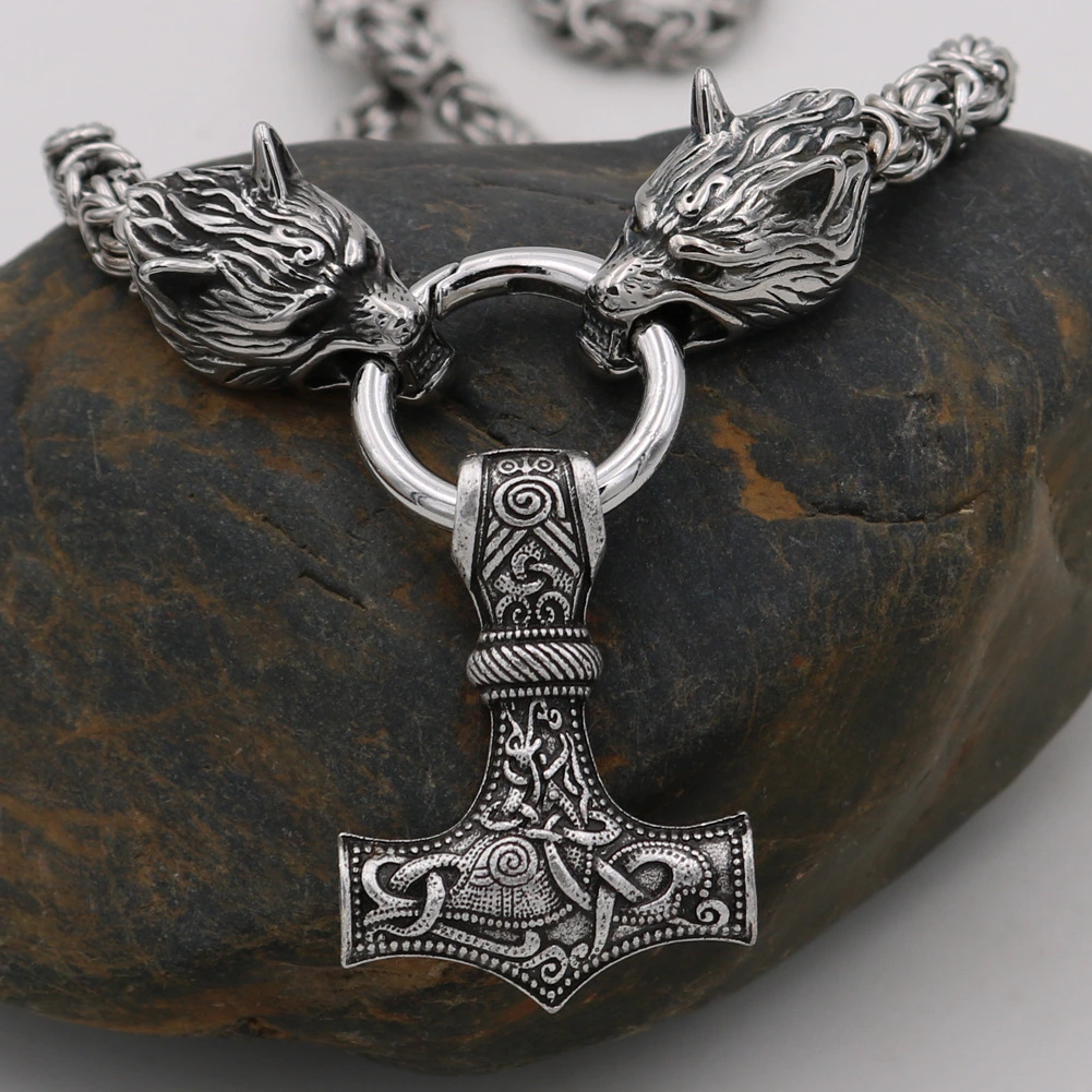 Handmade Titanium Steel Thor's Hammer Pendant