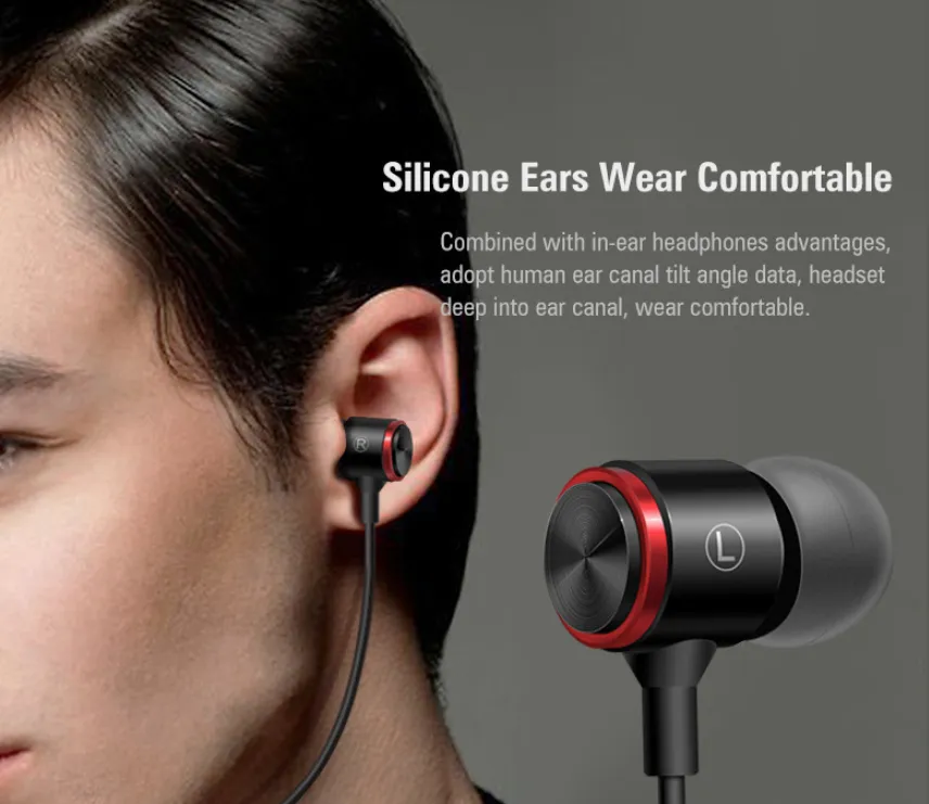 General wired wire controlled metal headset for mobile phone
