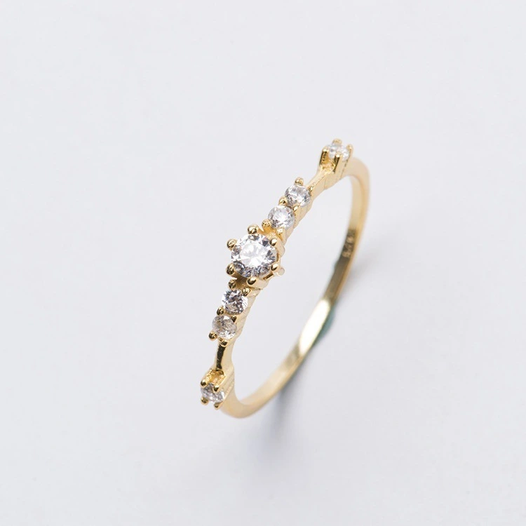 14Kagete Style Ring Jewelry in Sterling Silver Plated