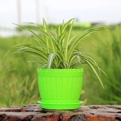 Imitation ceramic color wooden barrel round flower pot