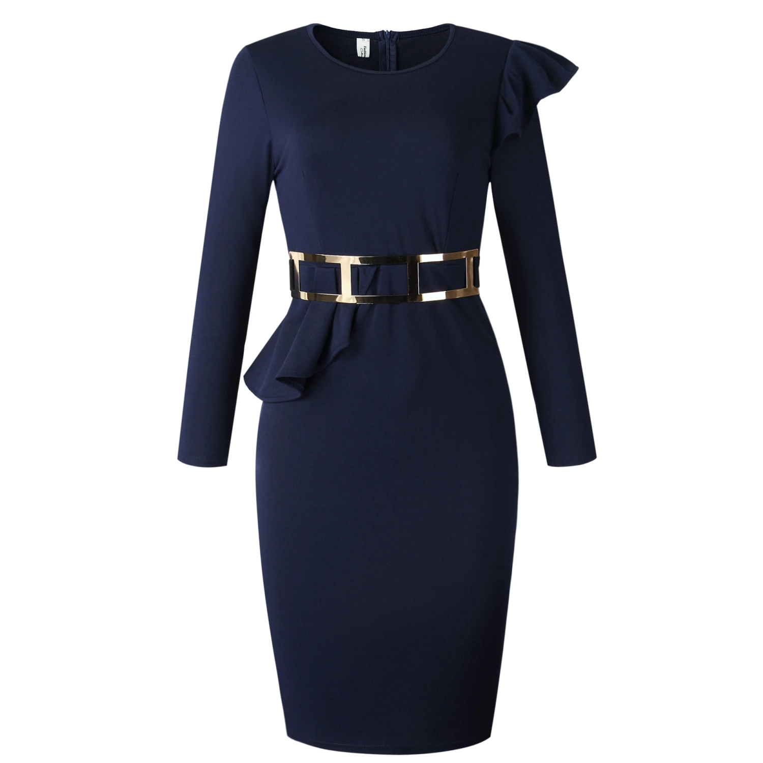 Wooden ear dress with belt