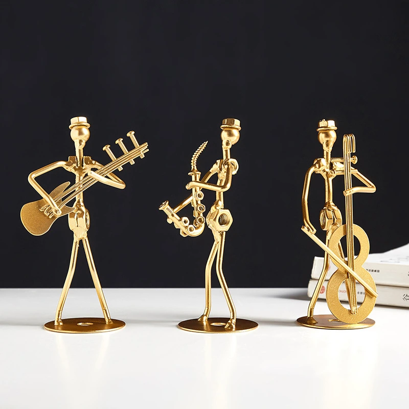 Creative Musician Gold Iron Ornaments Desk Decorations