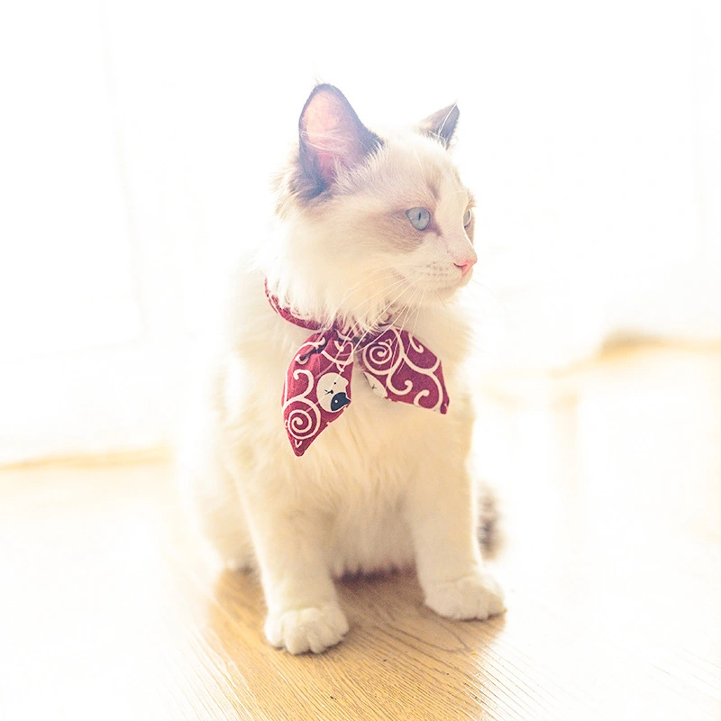 Pet Adjustable Japanese Style Collar And Bow Tie