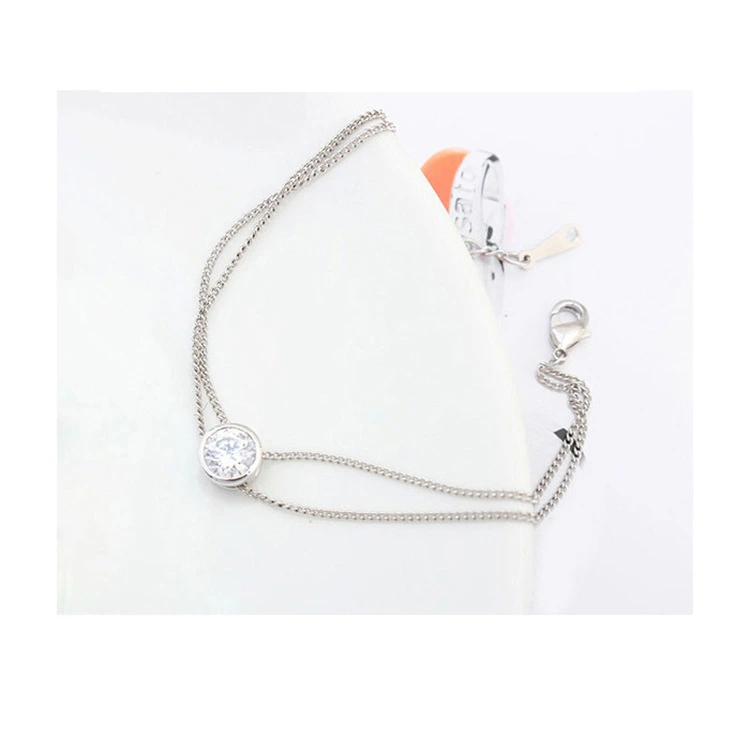 Zircon metal bracelet female