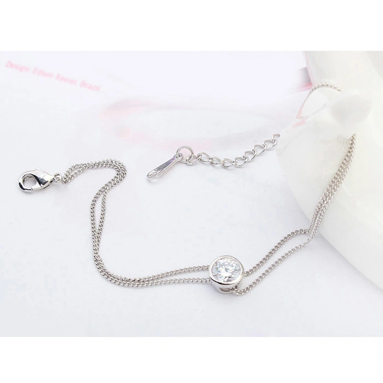 Zircon metal bracelet female