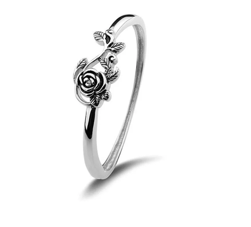 Vintage Thai Silver Rose Ring
