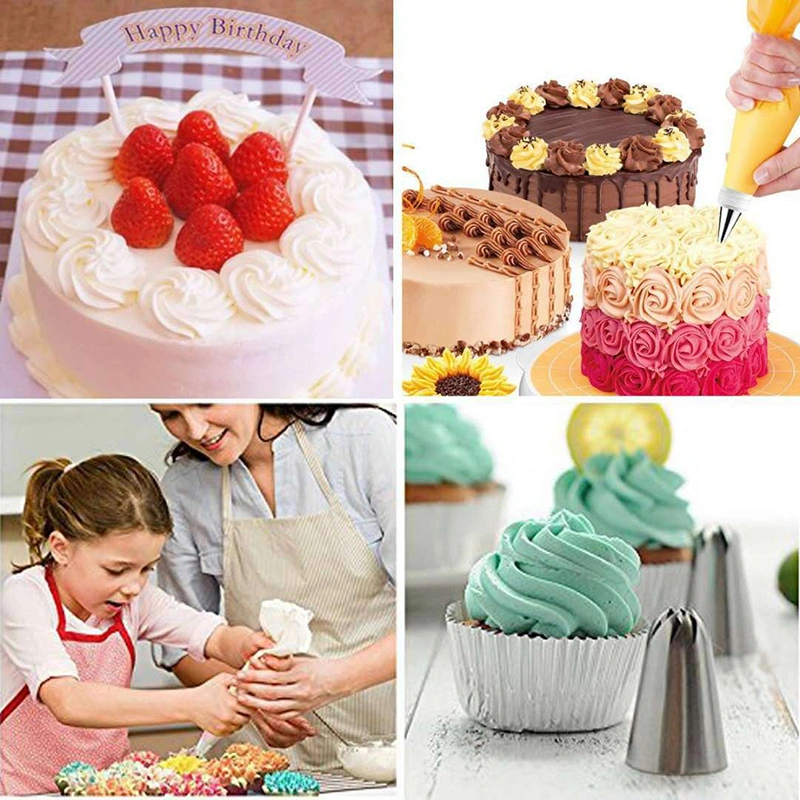 Icing Piping Nozzles Pastry Bags Coverter Food Writing Pen Cake Decorating Tips Sets Pastry Nozzles for Decorating Cakes