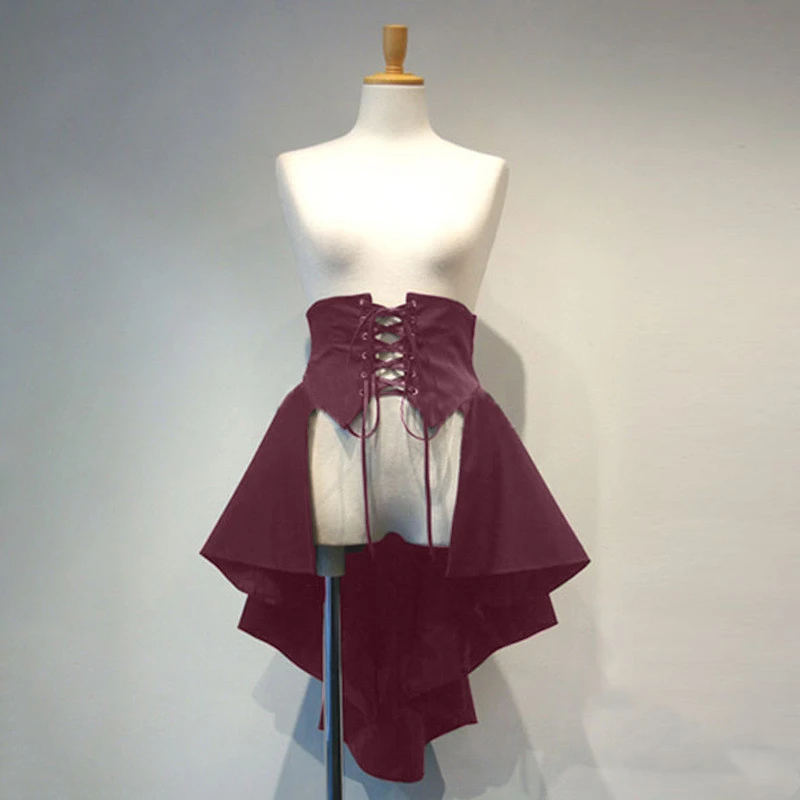 Drawstring waist umbrella skirt high waist skirt