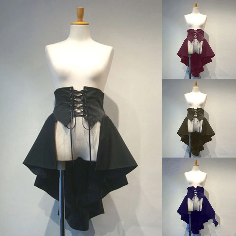 Drawstring waist umbrella skirt high waist skirt