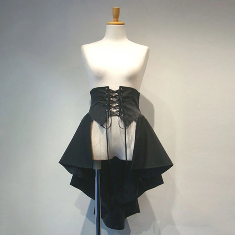 Drawstring waist umbrella skirt high waist skirt
