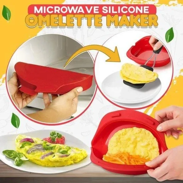 Egg Boiler Poacher Steamer Microwave Oven Silicone Omelette Mold Tool Egg Roll Baking