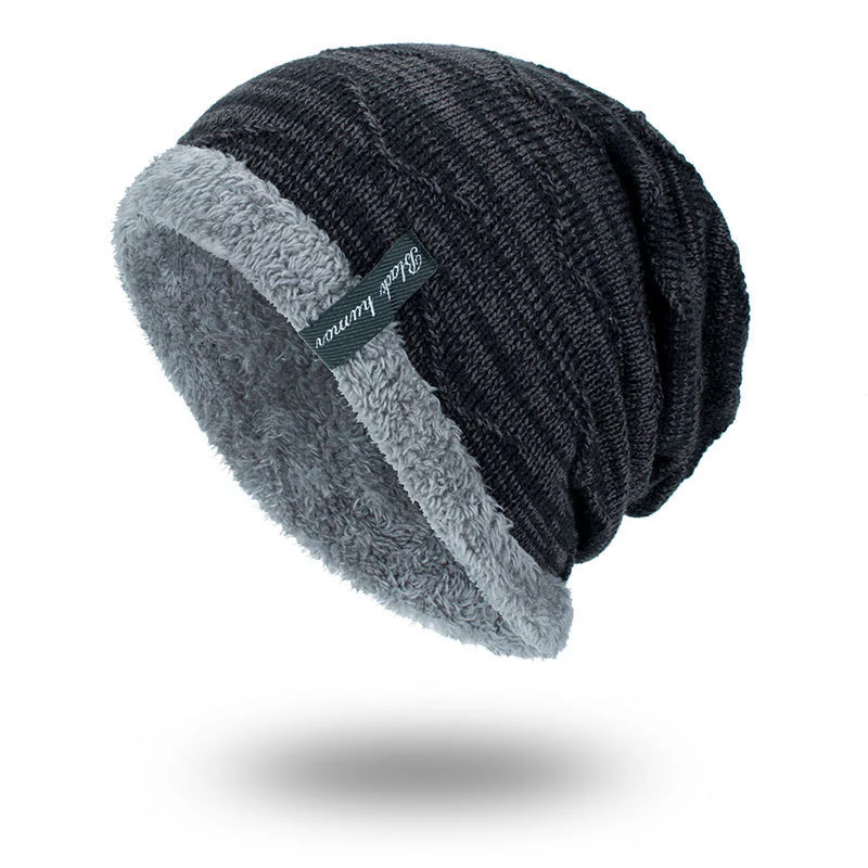 Knitted woolen cap to keep warm in winter