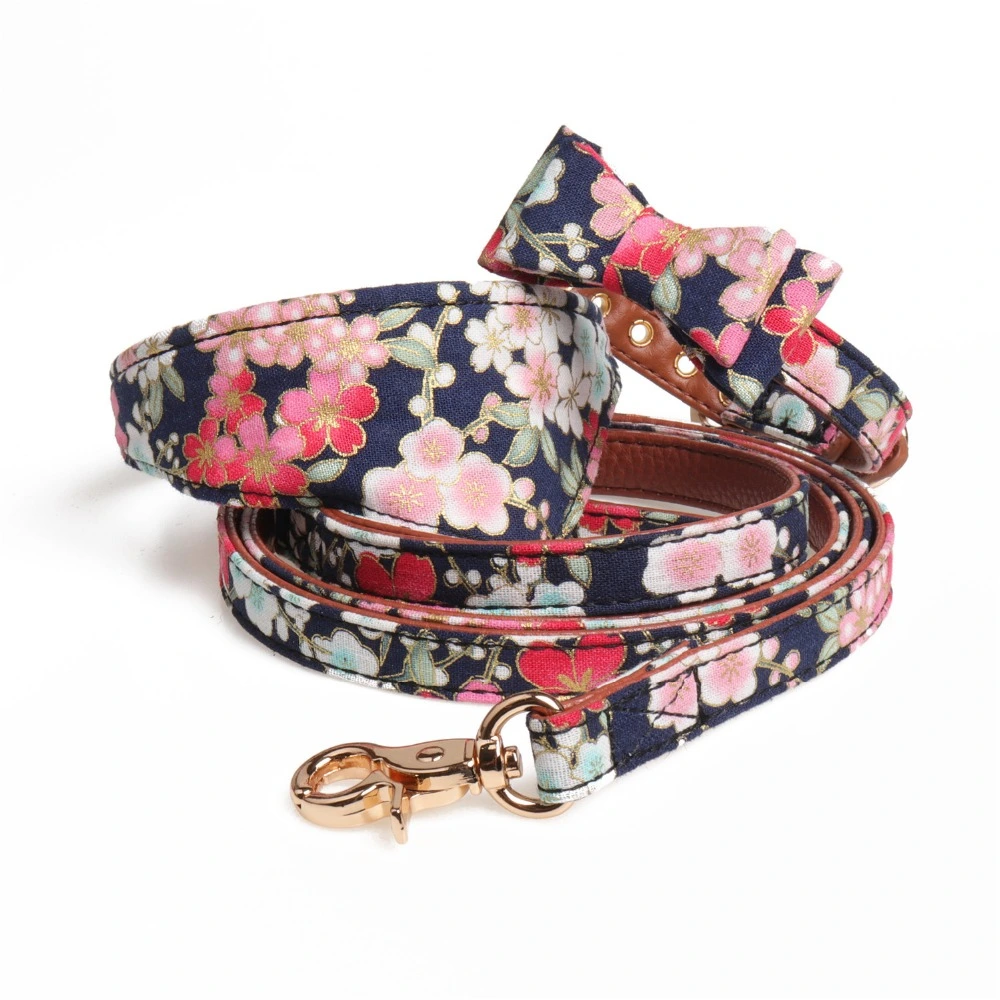 Japanese dog collar leash set