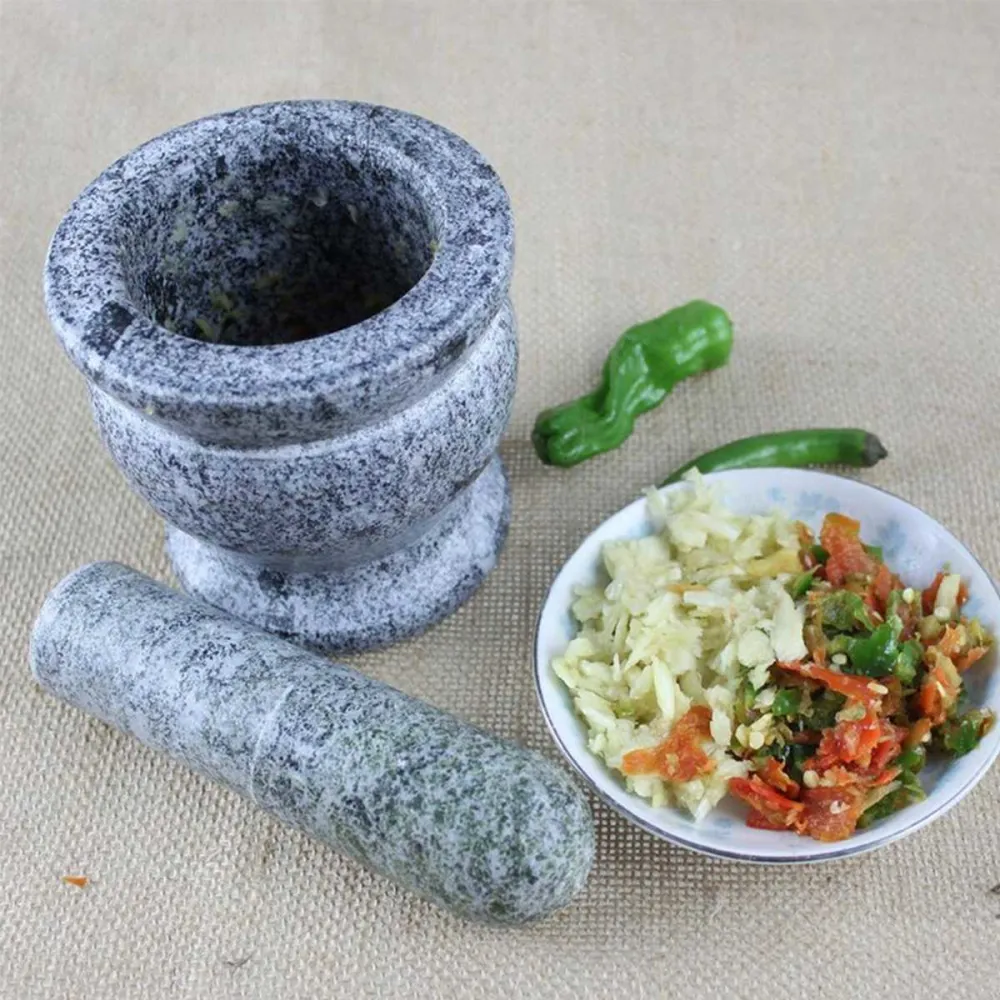 Handmade Garlic Mortar, Household Garlic Mortar, Stone Mortar And Grinder