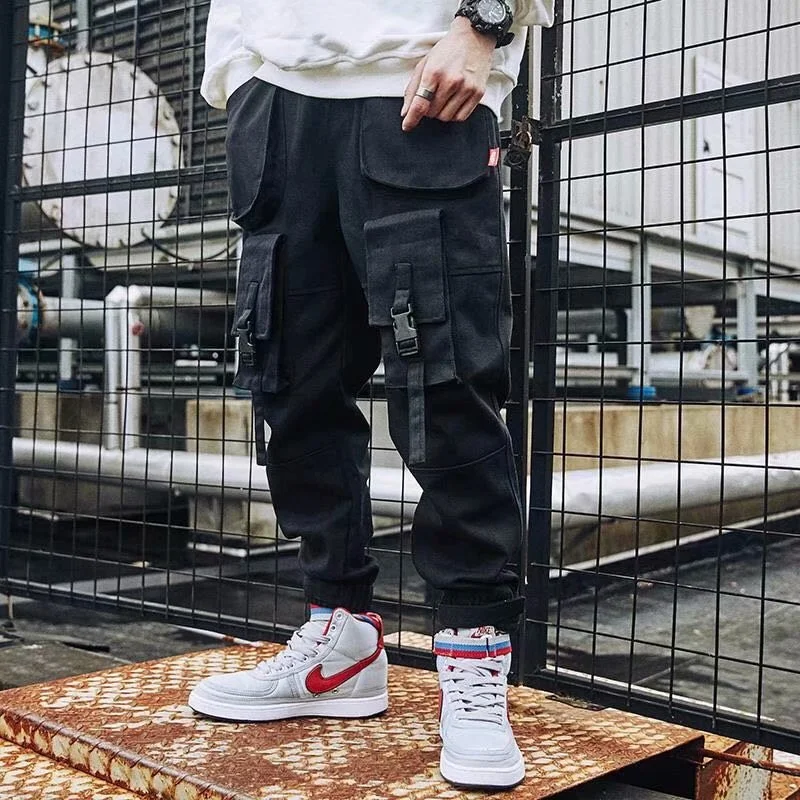 Korean Fan Energy Overalls Super Hot Hip-hop Loose Stitching Beam Feet