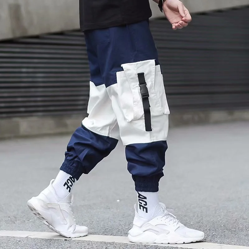 Korean Fan Energy Overalls Super Hot Hip-hop Loose Stitching Beam Feet