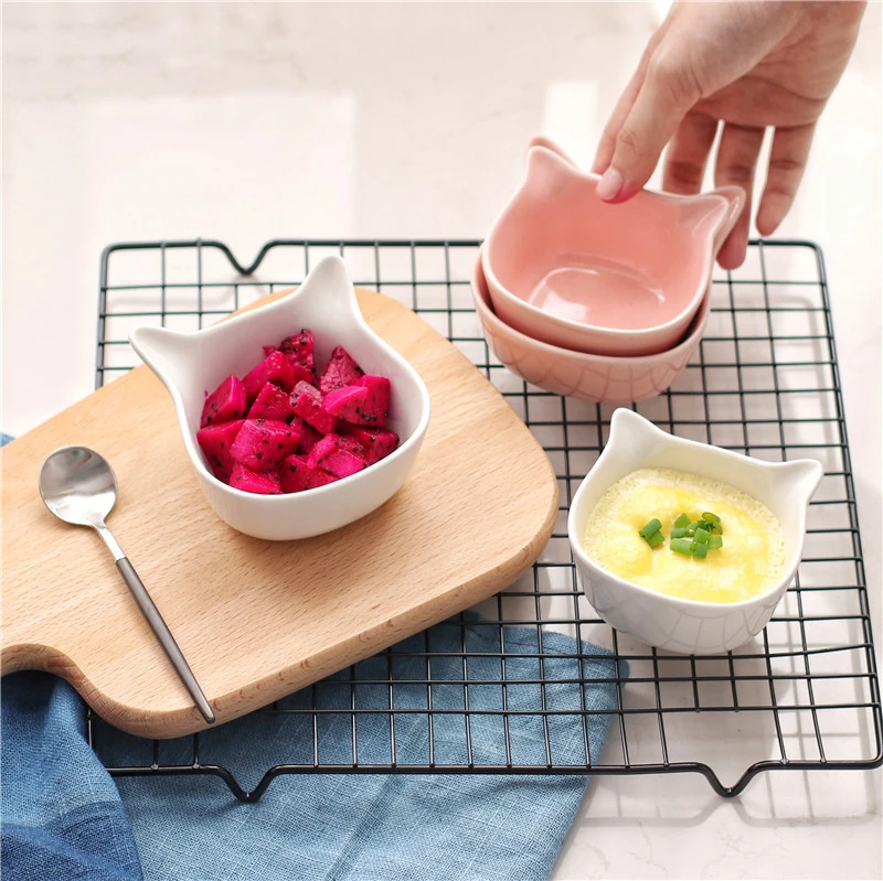 High Temperature Resistant Baking Supplement Type Cartoon Ceramic Small Bowl Flavor Dish