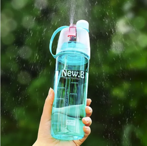 Sports plastic cup spray cup outdoor portable cup creative gift cup hydrating water cup