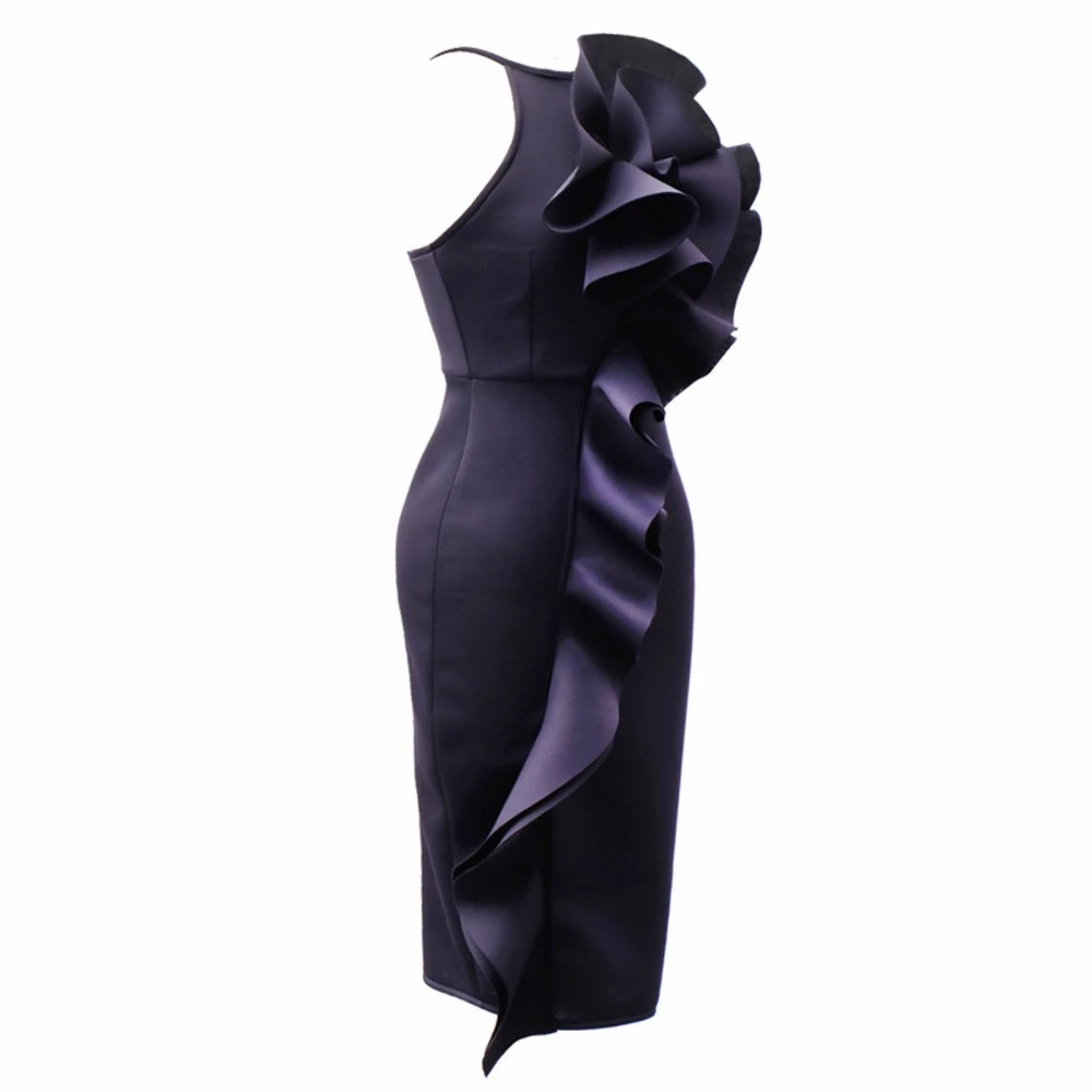 European and American ruffled dress
