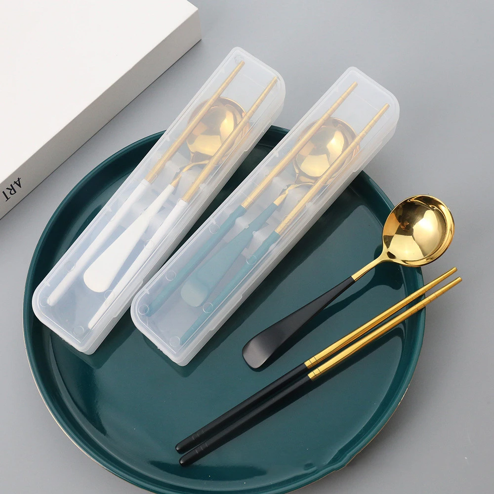 Two-piece stainless steel tableware spoon chopsticks