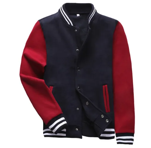 Men's Sweaters Autumn and Winter Thicken Baseball Shirt Men's Stand Collar Fashion Korean Sweatshirt