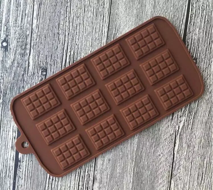 12pcs chocolate plate mold non-stick silicone chocolate mold