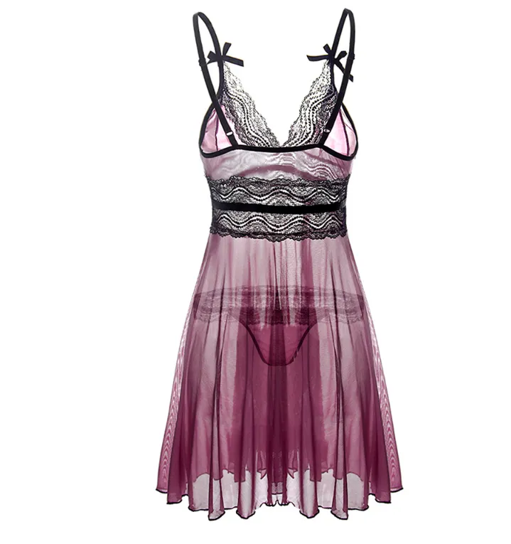Net coat sequined hot drilling strap nightdress