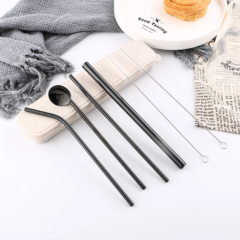 Stainless steel straw 6 piece set