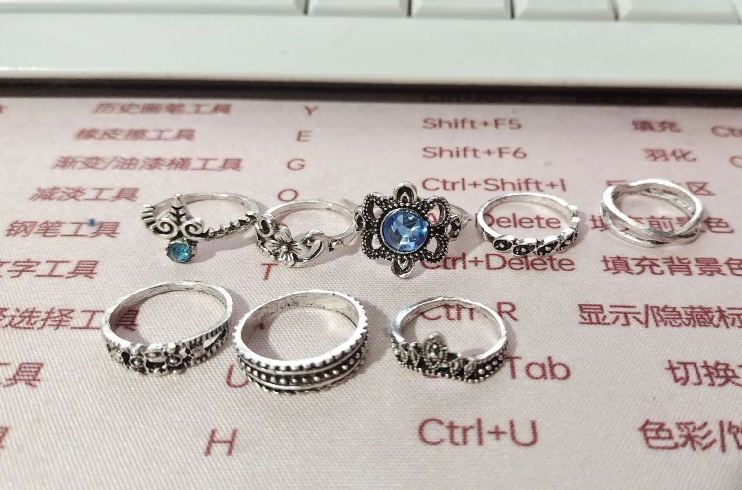 Vintage diamond-studded ring