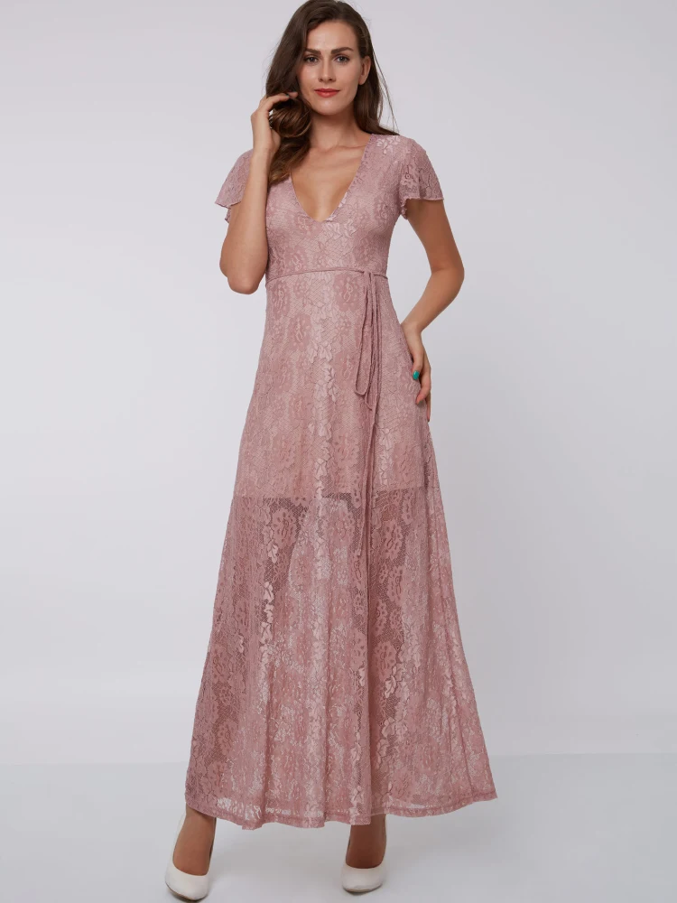 Summer new dress sexy openwork skirt banquet dress large size dress foreign trade bridesmaid dress tide