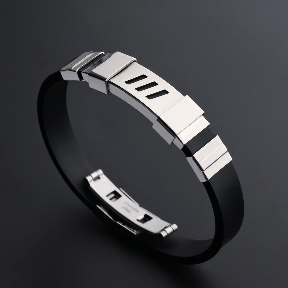 Adjustable Invisible Buckle Bracelet Stainless Steel Bracelet