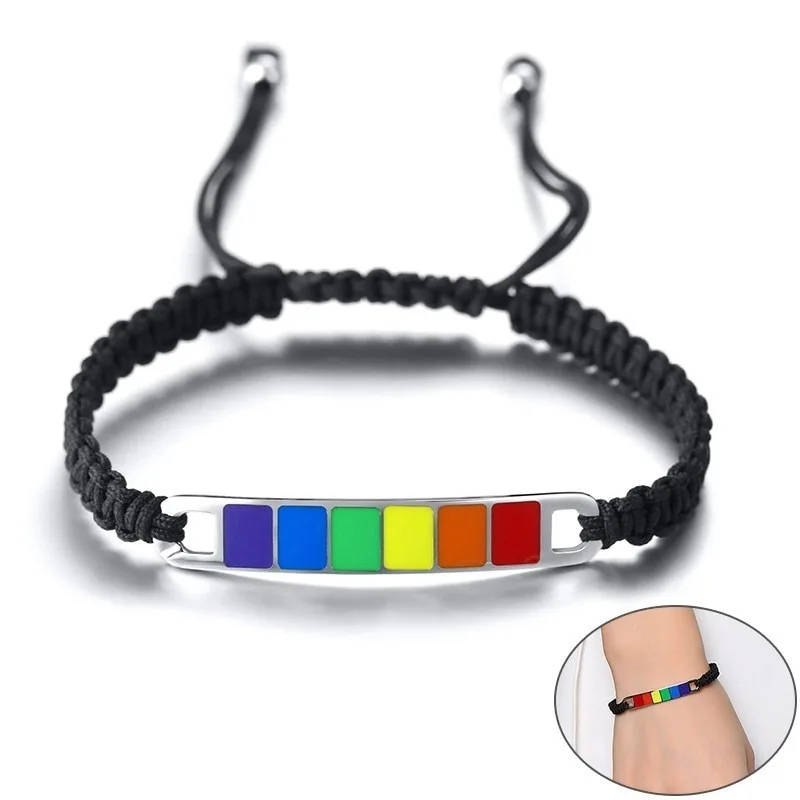 Punk simple rainbow rope bracelet